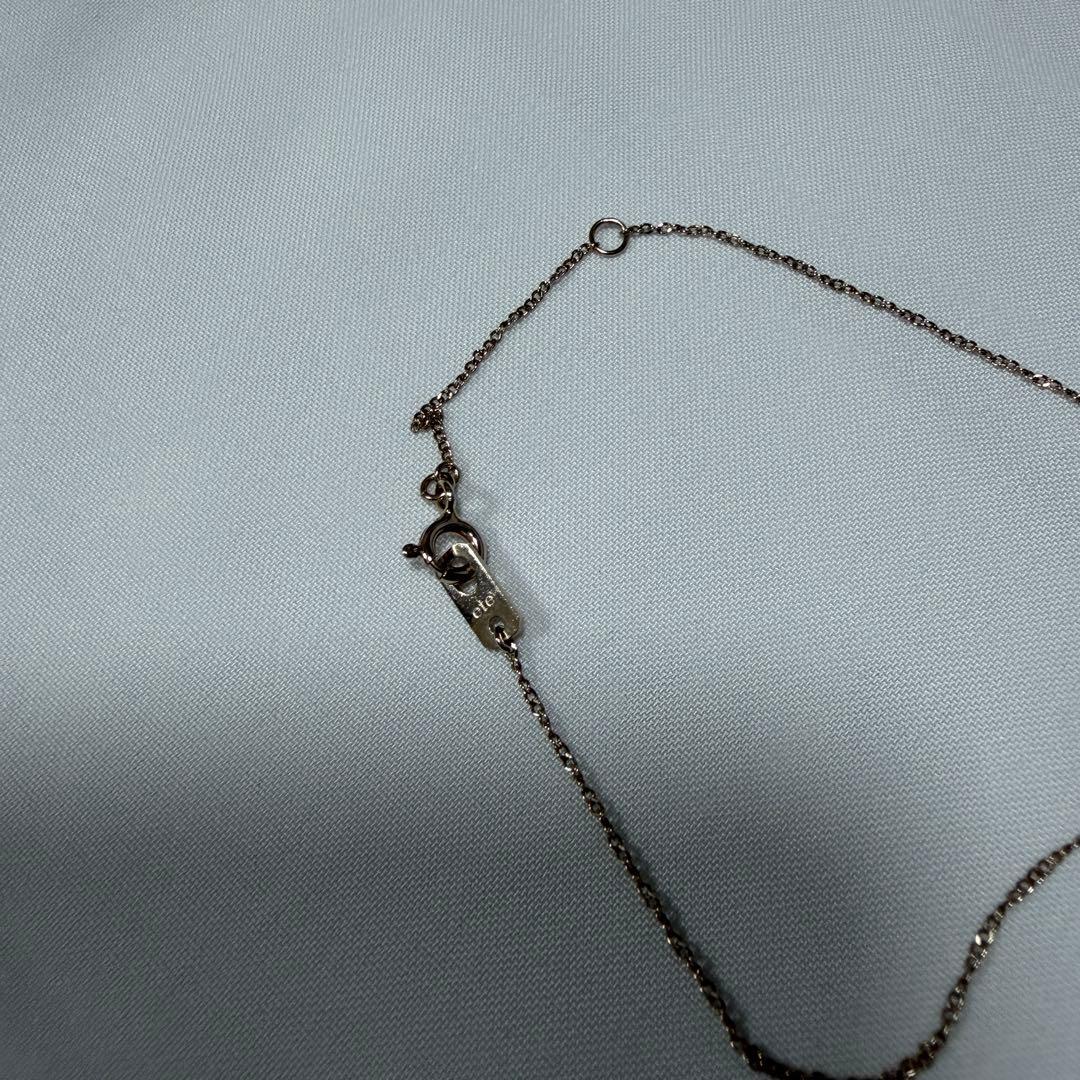 ete レイヤード リボン ネックレス ピンクゴールド