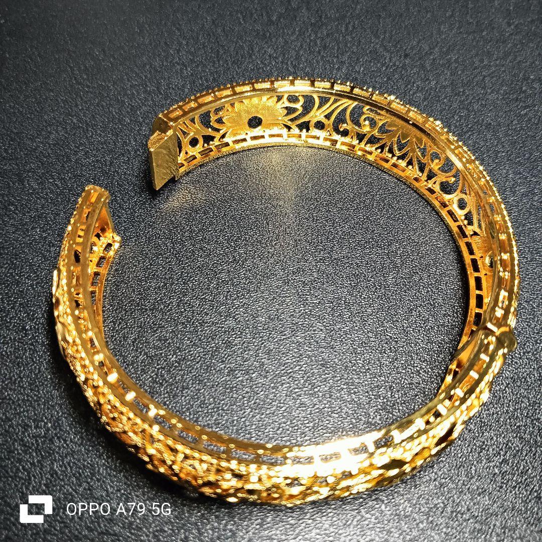 中東ドバイ24金gpゴールド　バングル　アレルギー反応なし