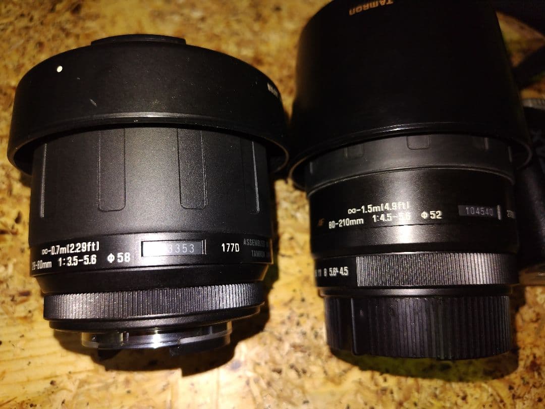 タムロン望遠レンズ×2 PENTAX　MZ50（ジャンク品）