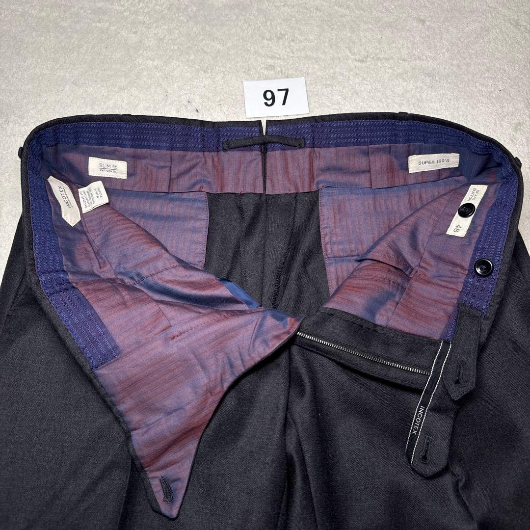 97 未使用　秋冬　インコテックス　スラックス　グレー　48 L