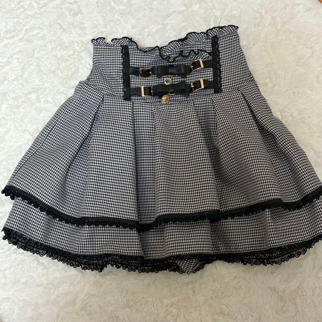 LIZLISA 2連ベルトスカパン 千鳥柄