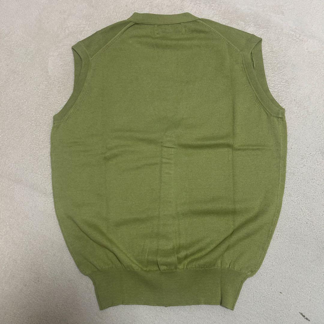 新品　BALLANTYNE ベスト 42 ピスタチオグリーン　コットンカシミヤ