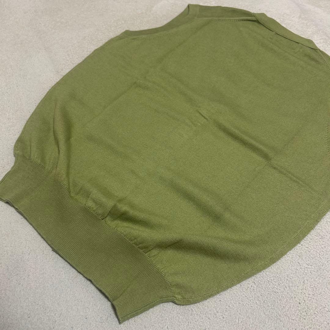 新品　BALLANTYNE ベスト 42 ピスタチオグリーン　コットンカシミヤ