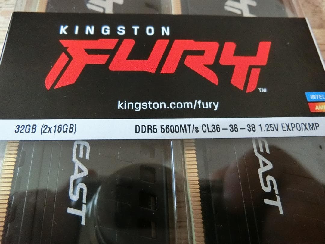 未開封新品：KINGSTON FURY DDR5 5600 32GB