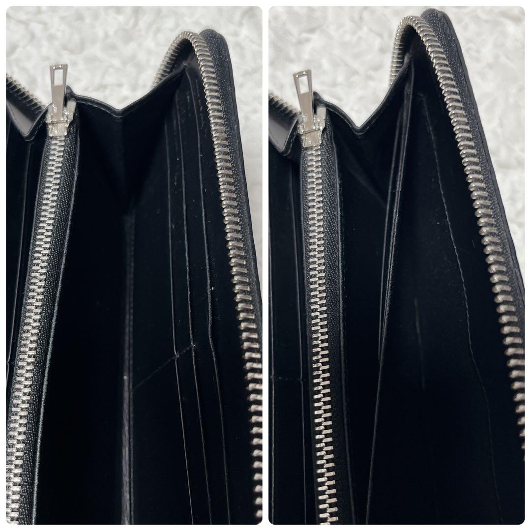 未使用級✨ロエベ　ラウンドファスナー　アナグラム　レザー　長財布 エンボス加工