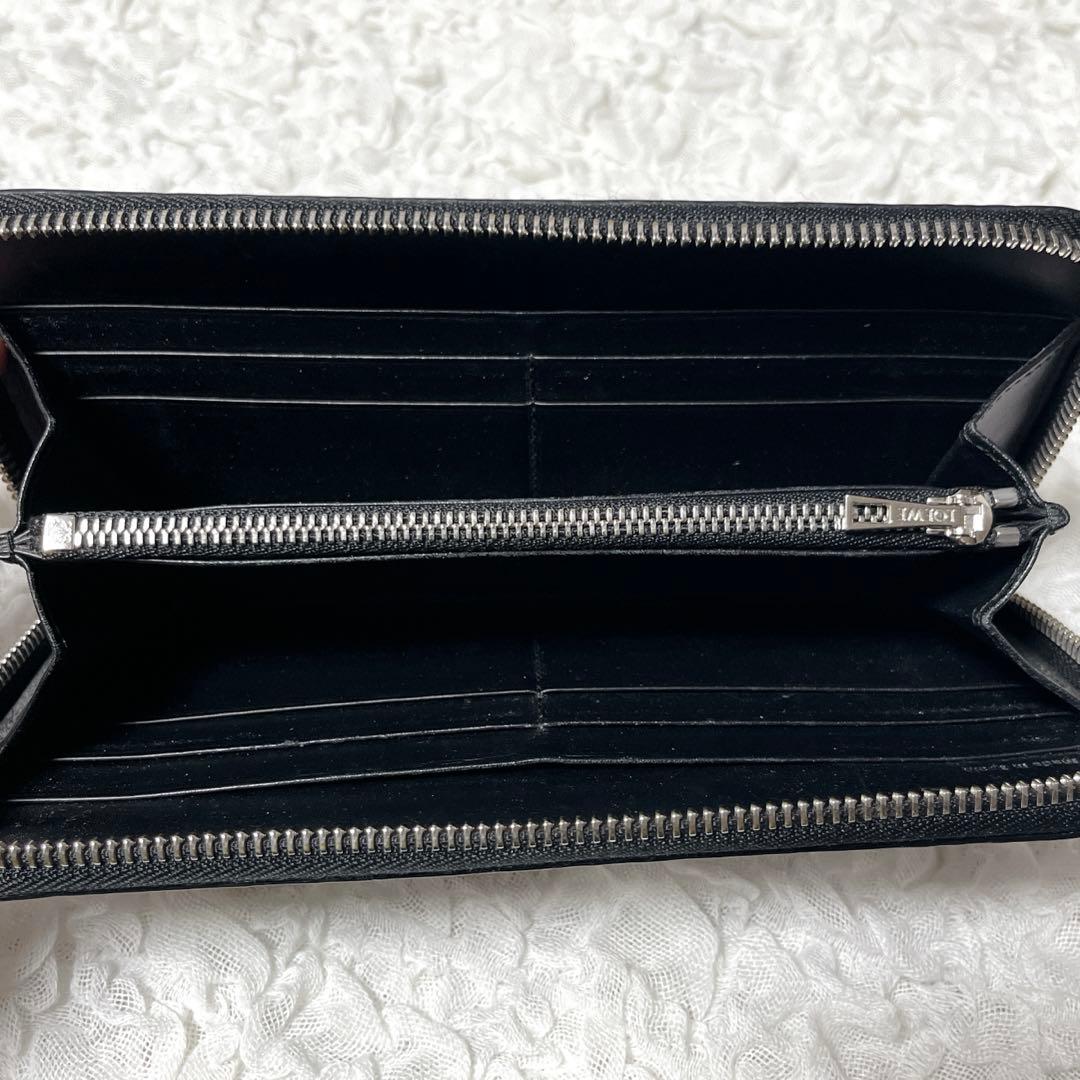未使用級✨ロエベ　ラウンドファスナー　アナグラム　レザー　長財布 エンボス加工
