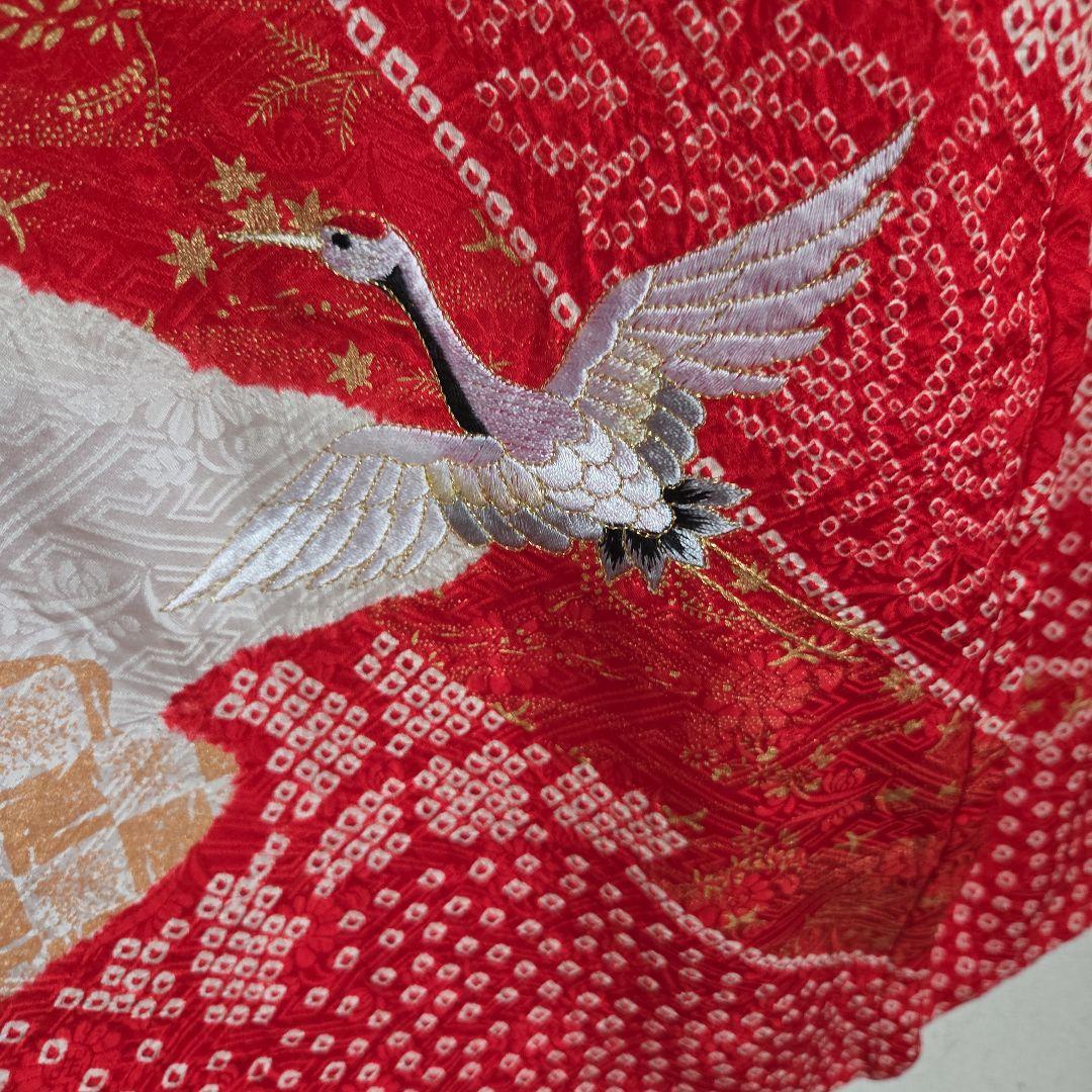 No60　正絹　女の子　お宮参り長襦袢付き　　産着　絞り