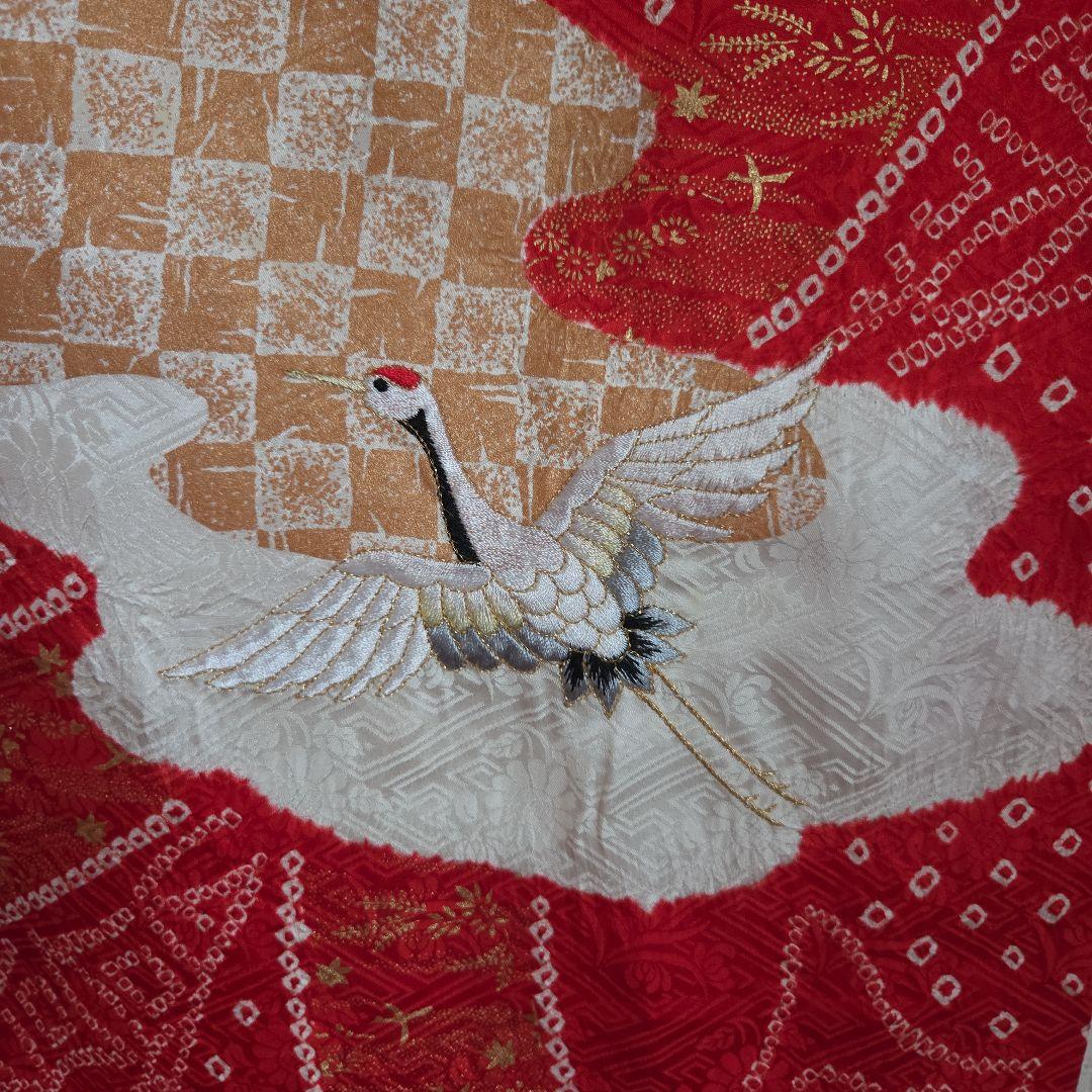 No60　正絹　女の子　お宮参り長襦袢付き　　産着　絞り