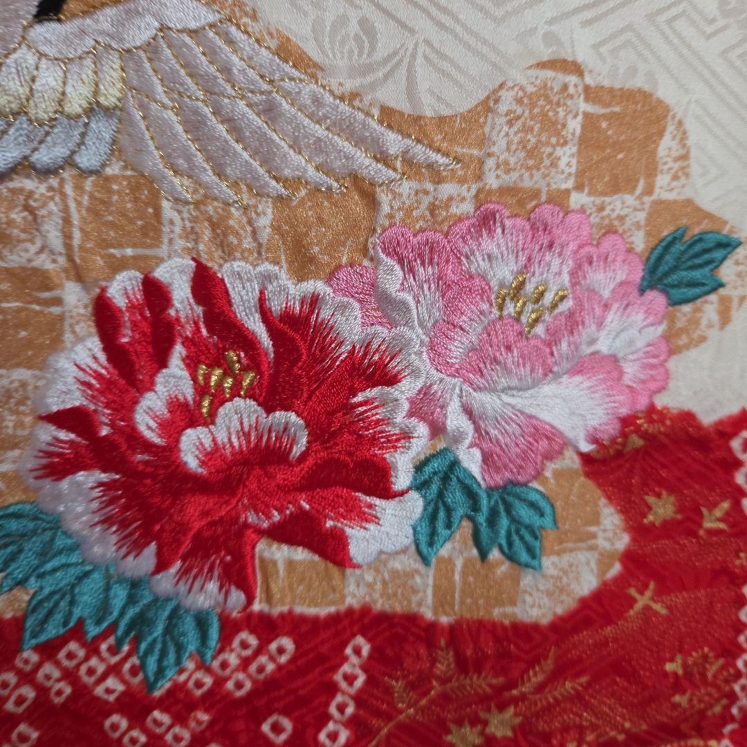 No60　正絹　女の子　お宮参り長襦袢付き　　産着　絞り