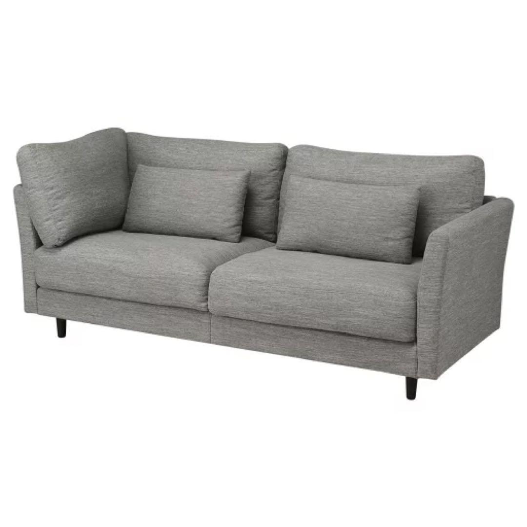 【送料込み】ニトリ 3人用布張りソファ コーナークッション付き ダークモカ