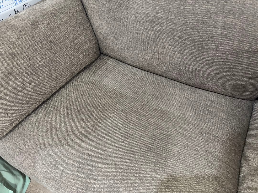 【送料込み】ニトリ 3人用布張りソファ コーナークッション付き ダークモカ