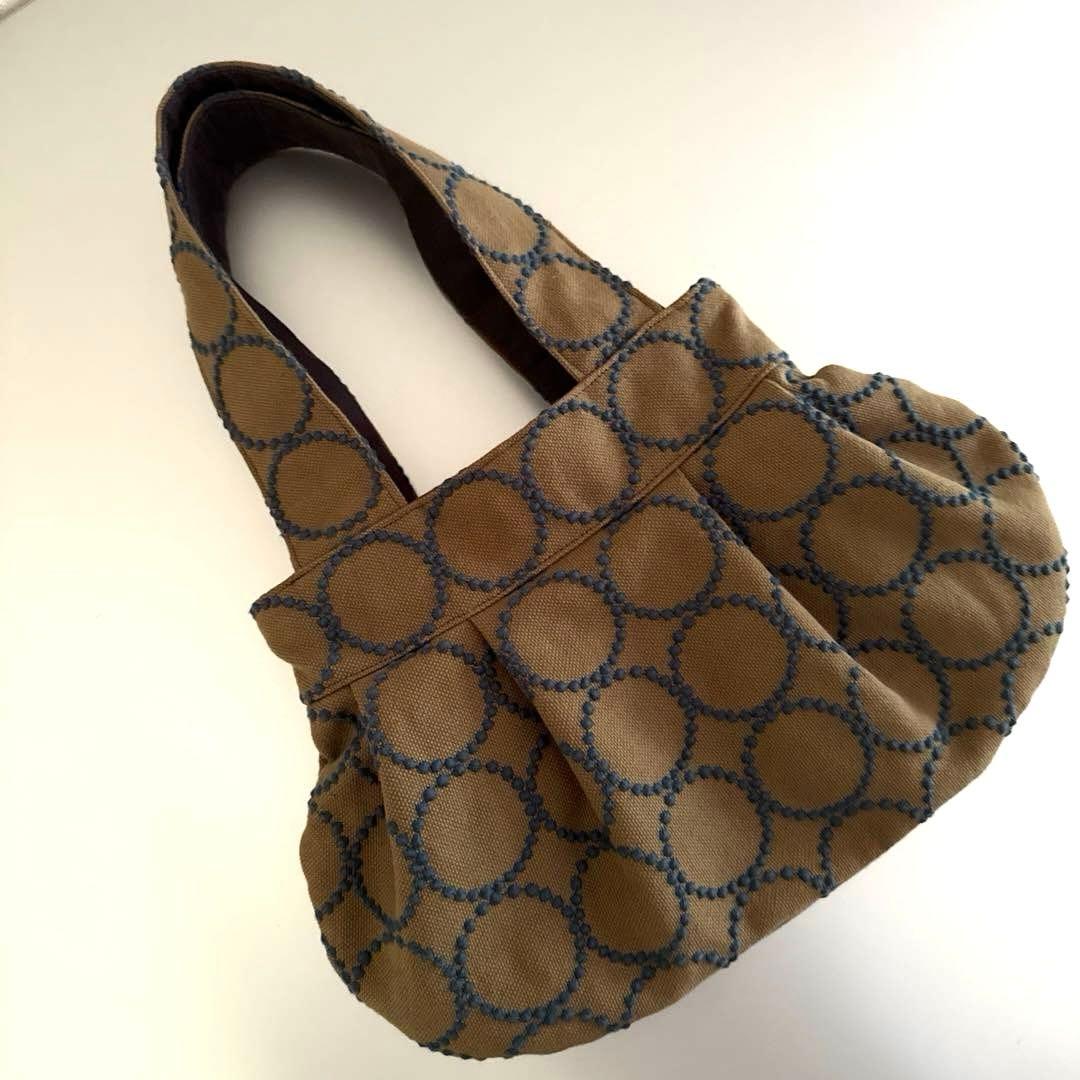 シャトル　ハンドメイド　ミナペルホネン　タンバリン生地　バッグ