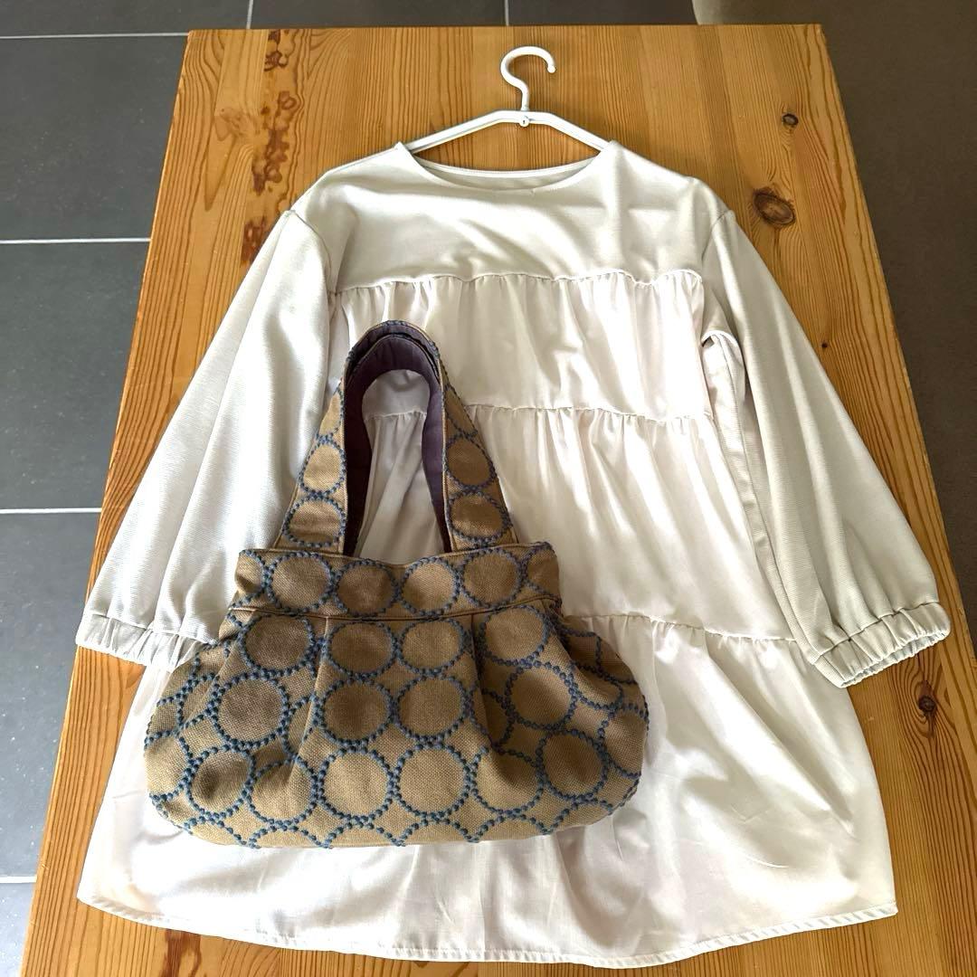 シャトル　ハンドメイド　ミナペルホネン　タンバリン生地　バッグ