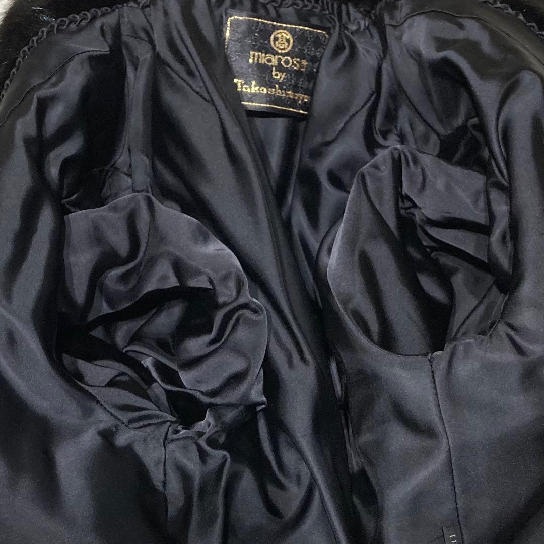 肉厚◎✨極美品✨高島屋 ダークミンクファー 毛皮 総丈83　11号