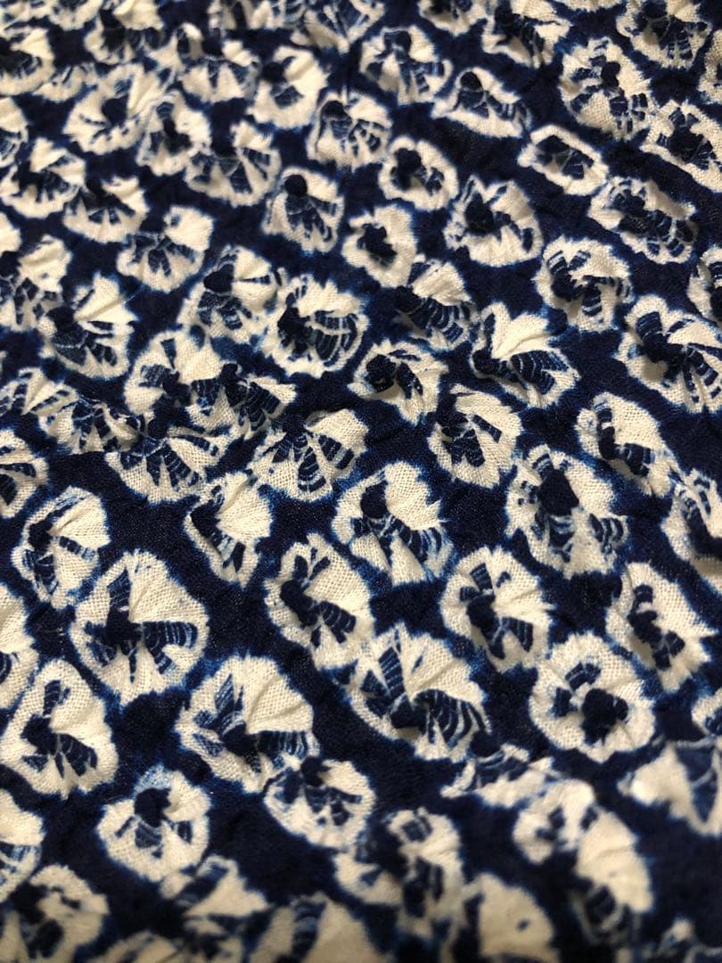 新品未使用タグ付 夏着物 反物 有松絞り 藍染