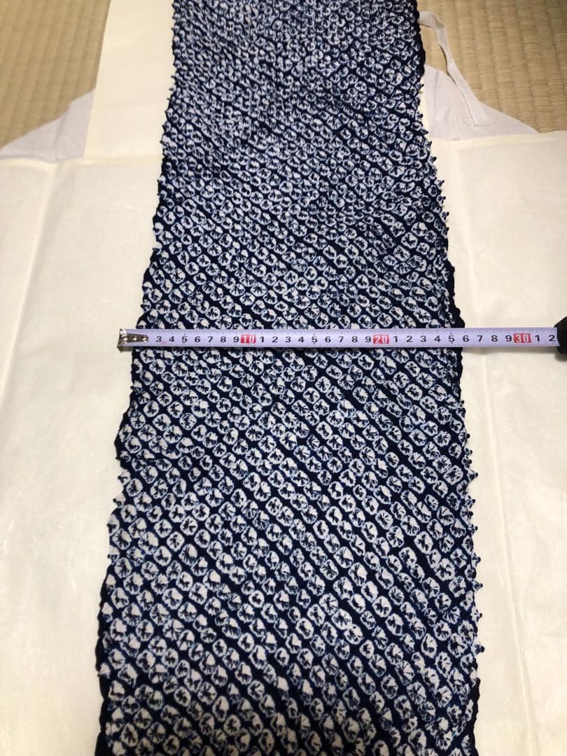 新品未使用タグ付 夏着物 反物 有松絞り 藍染