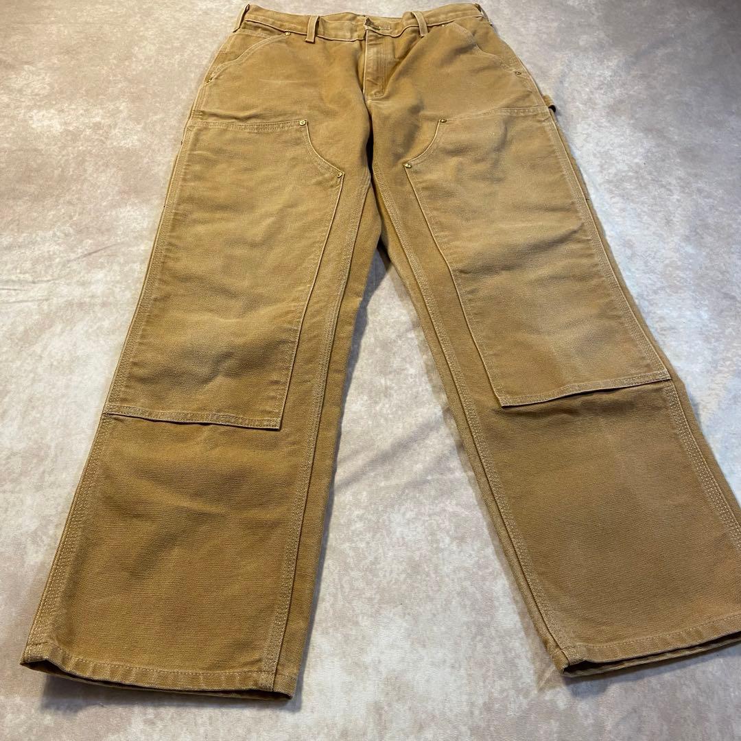 Carhartt ダブルニー ペインターパンツ USA製 ブラウン 32×30