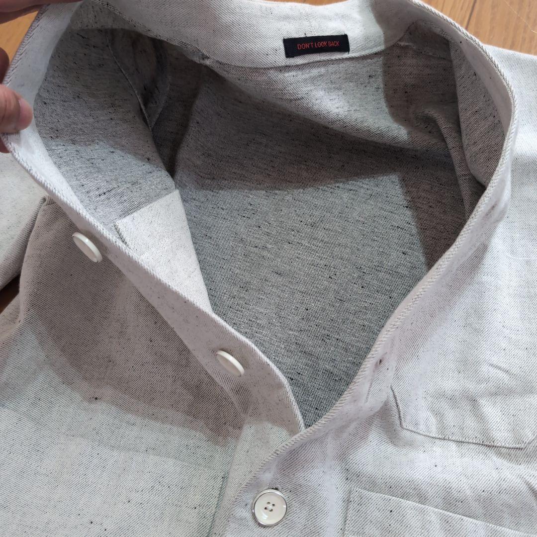 THE GIGI ホワイトデニムノーカラージャケット