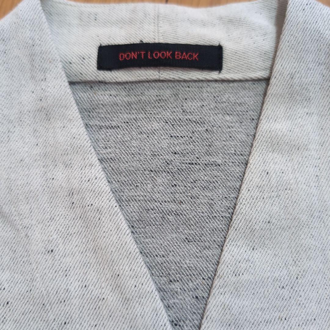 THE GIGI ホワイトデニムノーカラージャケット