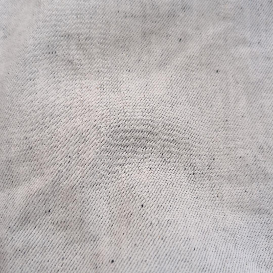 THE GIGI ホワイトデニムノーカラージャケット