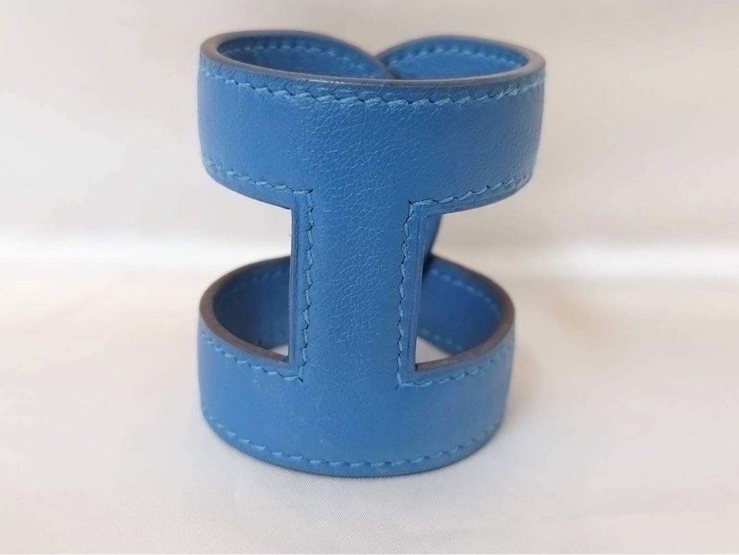 HERMES エルメス アノー シェーヌダンクル バングル ブルー