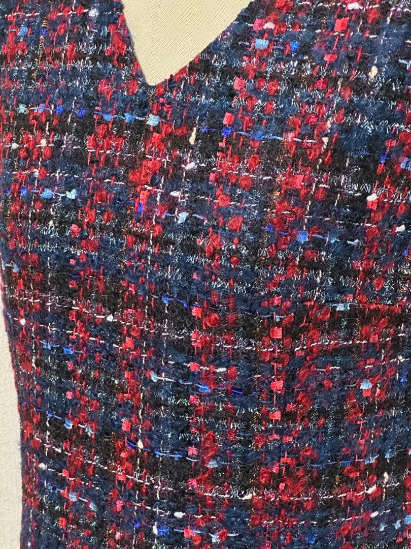 Do CLARSSE ノースリーブワンピース 赤青黒チェック 新品未使用