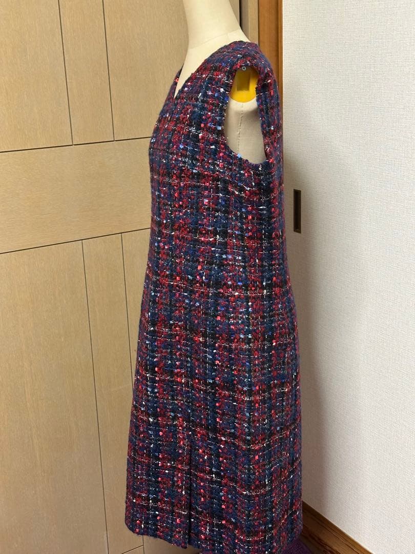 Do CLARSSE ノースリーブワンピース 赤青黒チェック 新品未使用