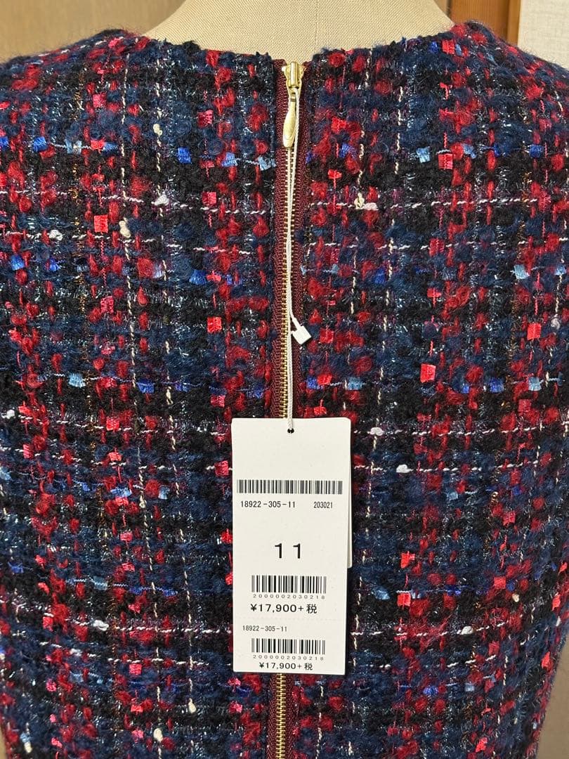 Do CLARSSE ノースリーブワンピース 赤青黒チェック 新品未使用