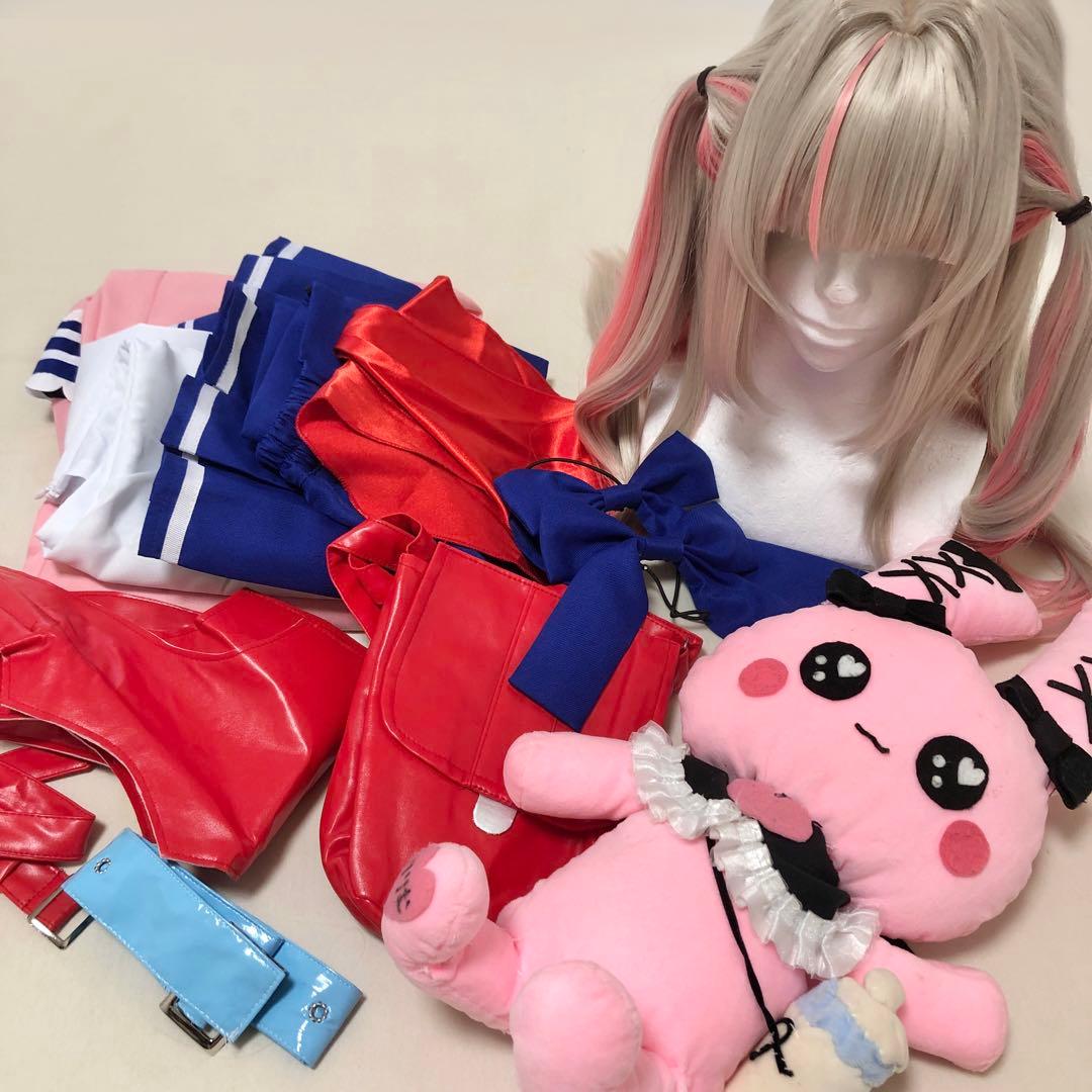 魔界ノりりむ 制服 コスプレ 衣装 デビット ぬいぐるみ ウィッグ
