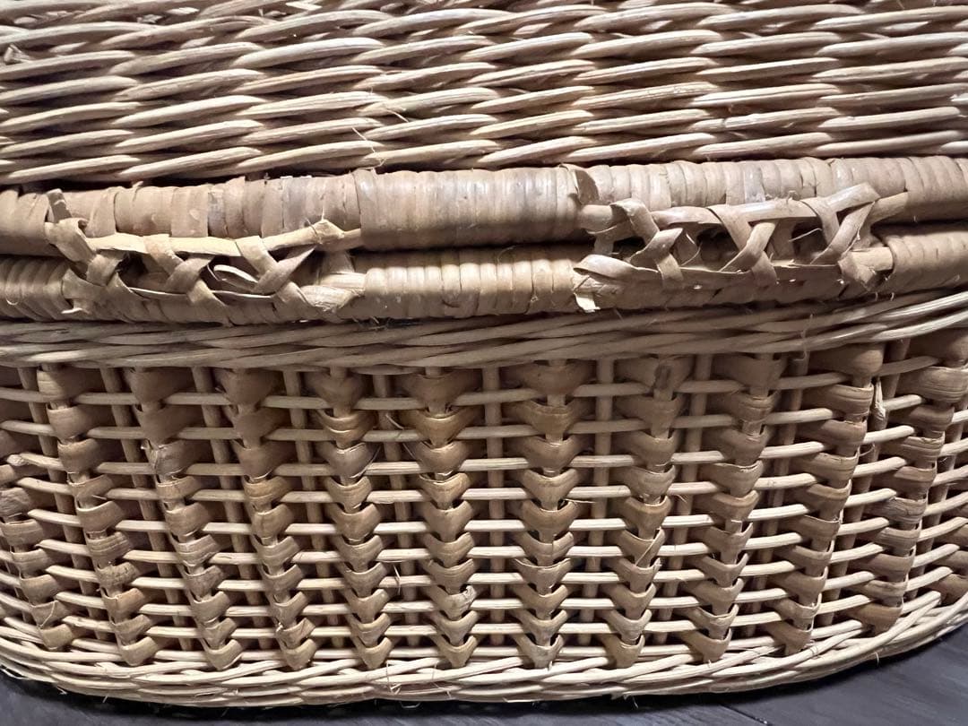 アンティーク　ピクニックトランク　レトロ　ピクニックバスケット ラタン