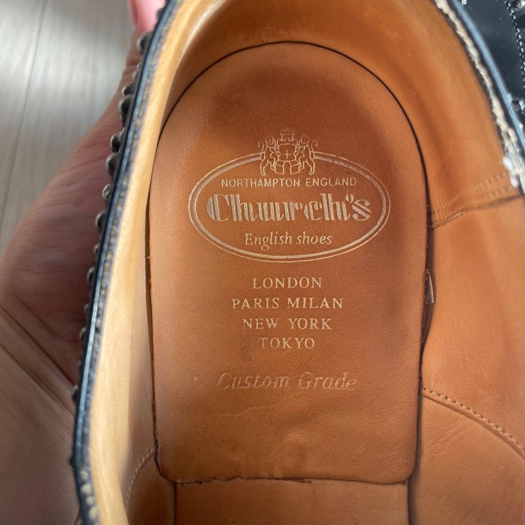 美品 church’sチャーチ burwood バーウッド スタッズ 27.5