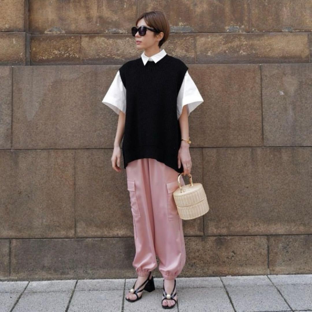 【新品未使用】マチャット macchat サテンカーゴパンツ　ピンク