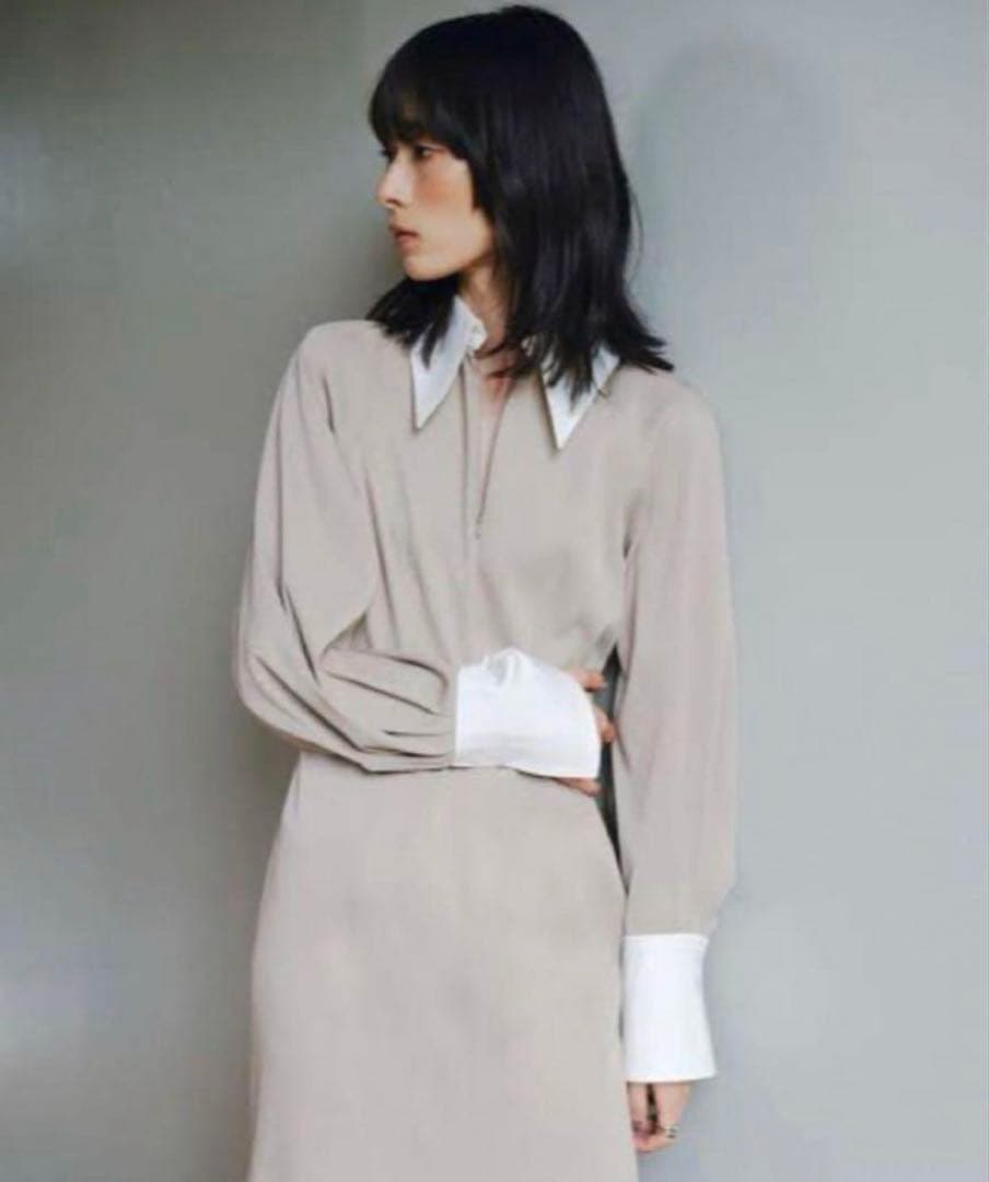 ★タグ付新品★フレイアイディー　シャツカラーマーメイドワンピース