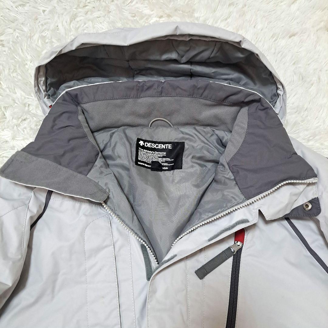 デサント/スノーウェア/上下セット/ホワイト/サイズO【a-18】