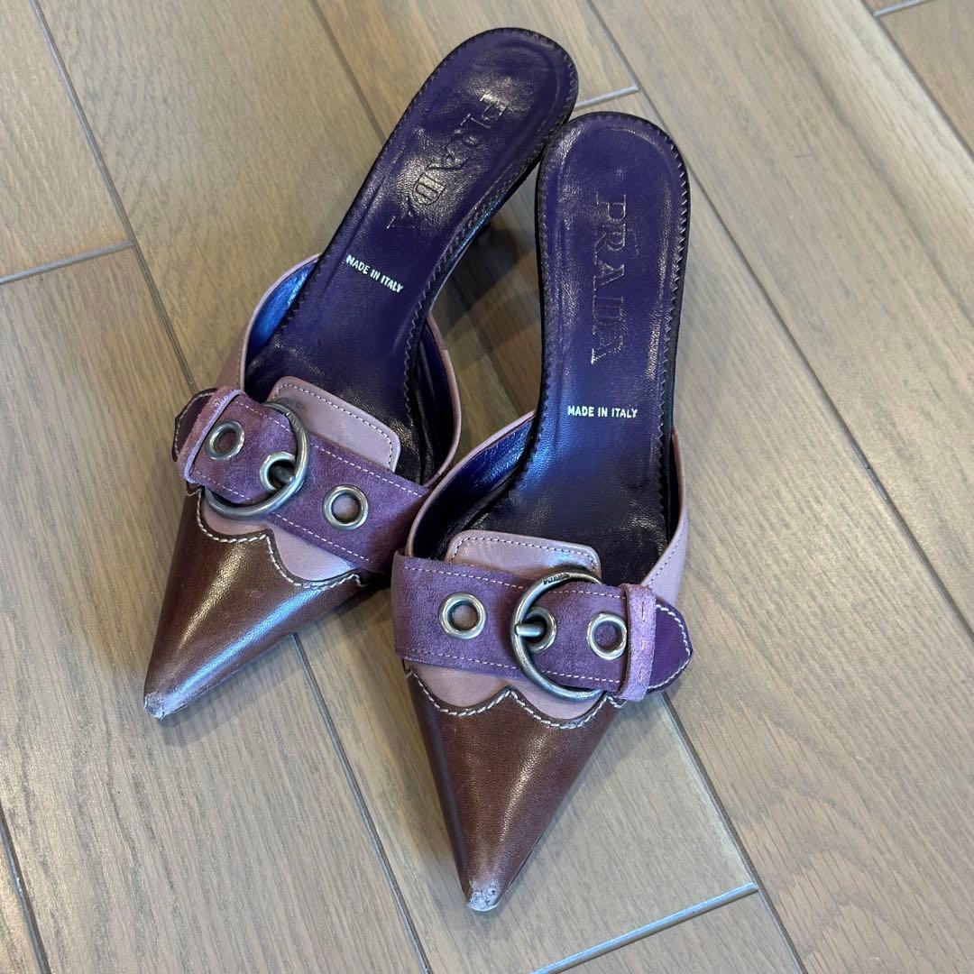 PRADA プラダ ポインテッドトゥミュール
