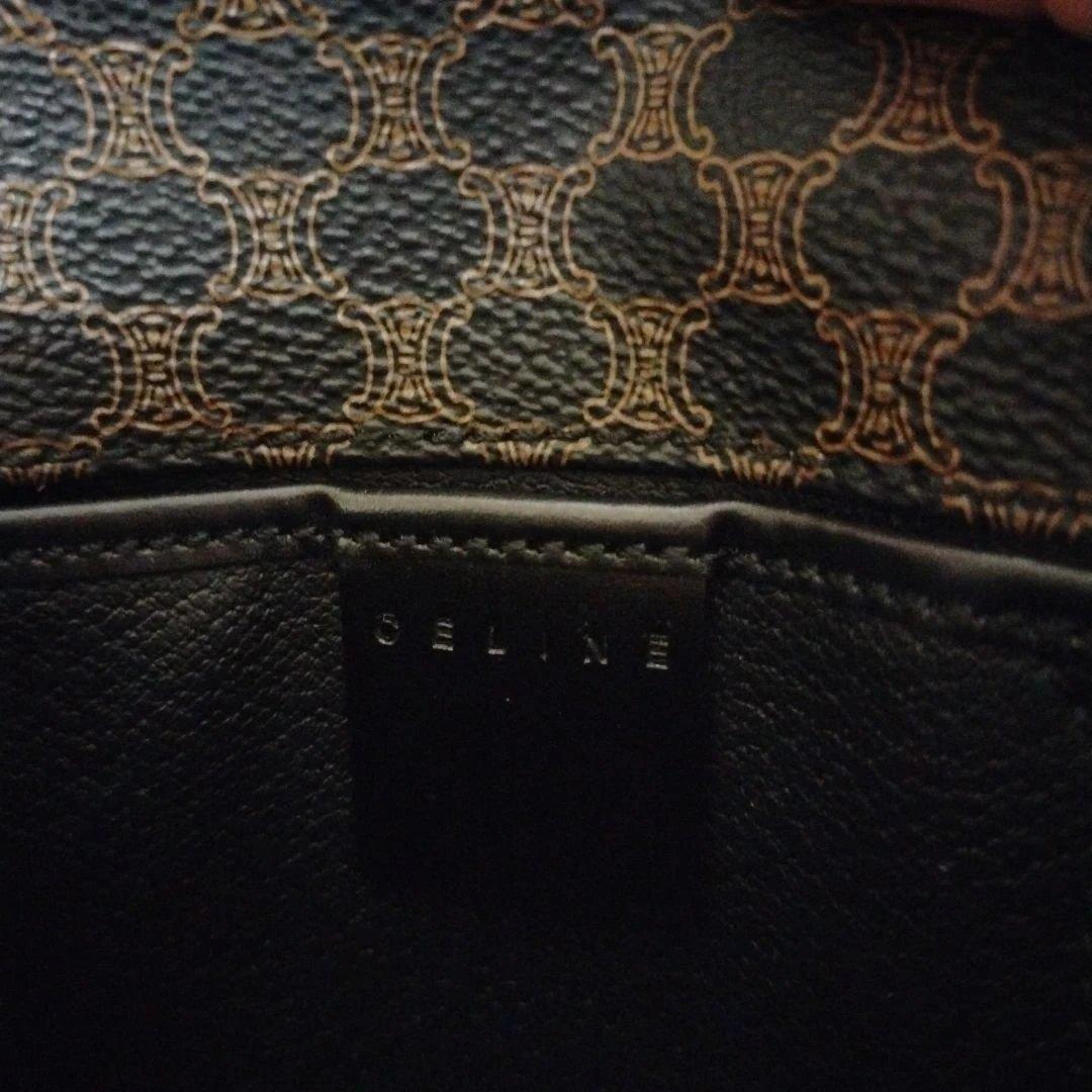 CELINEブラックドットパターンボディウエストバッグ