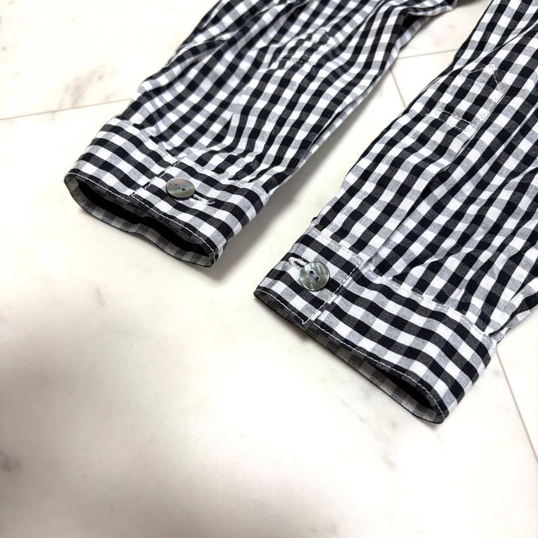 美品 チェスティ ギンガムチェック ティアードシャツワンピース 花刺繍 サイズ0