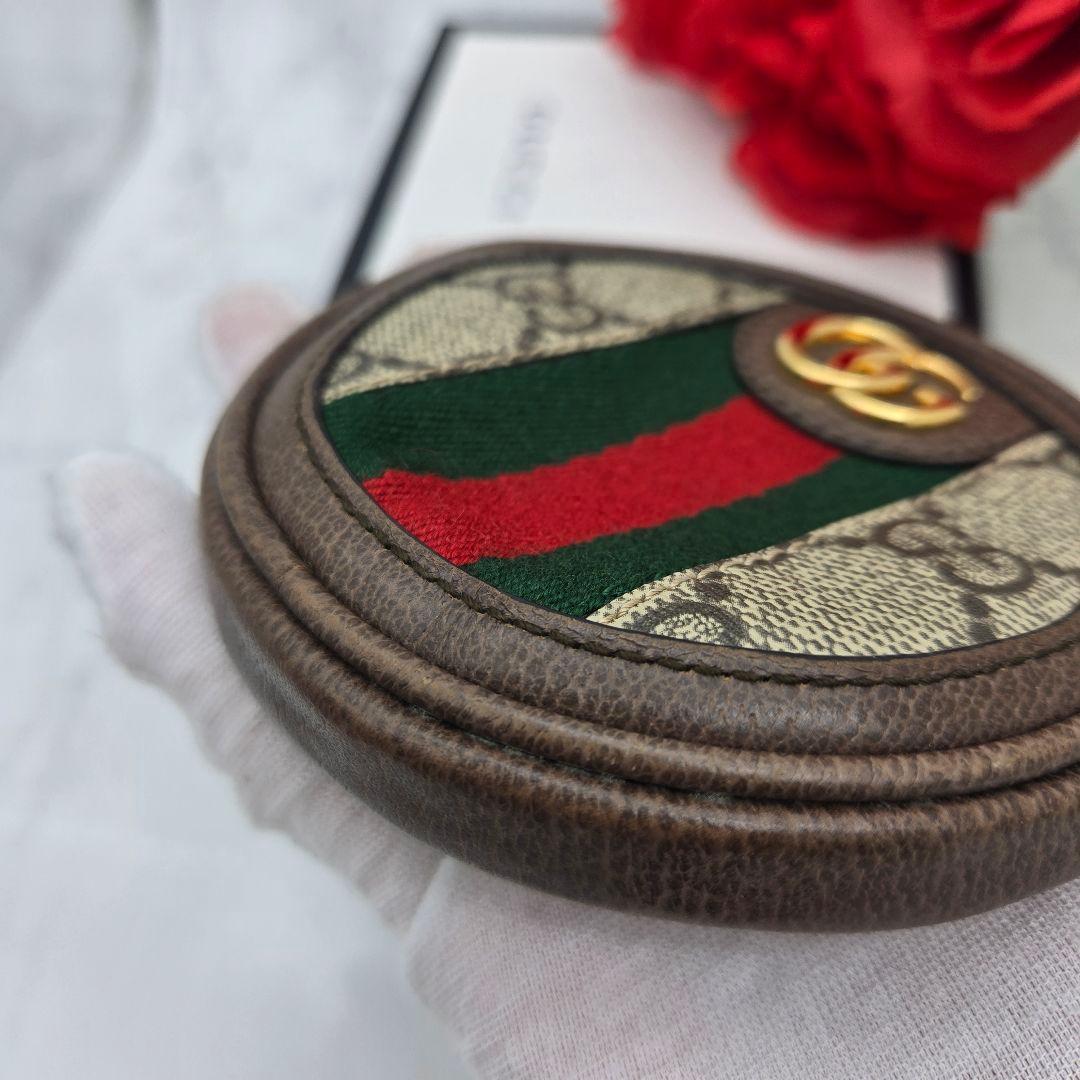 【極美品】GUCCI グッチ ケース 小銭入れ 財布 シェリーライン 丸型