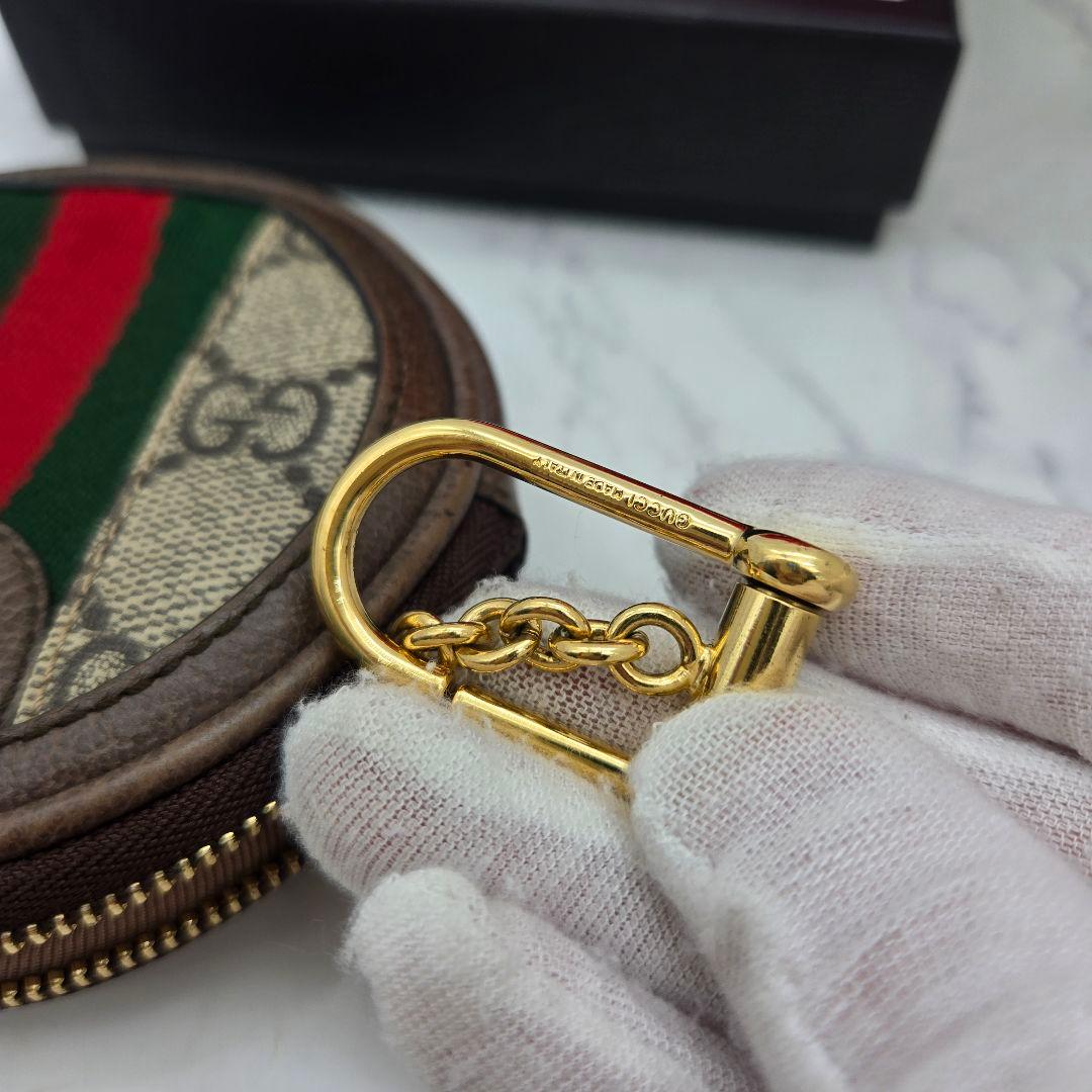 【極美品】GUCCI グッチ ケース 小銭入れ 財布 シェリーライン 丸型