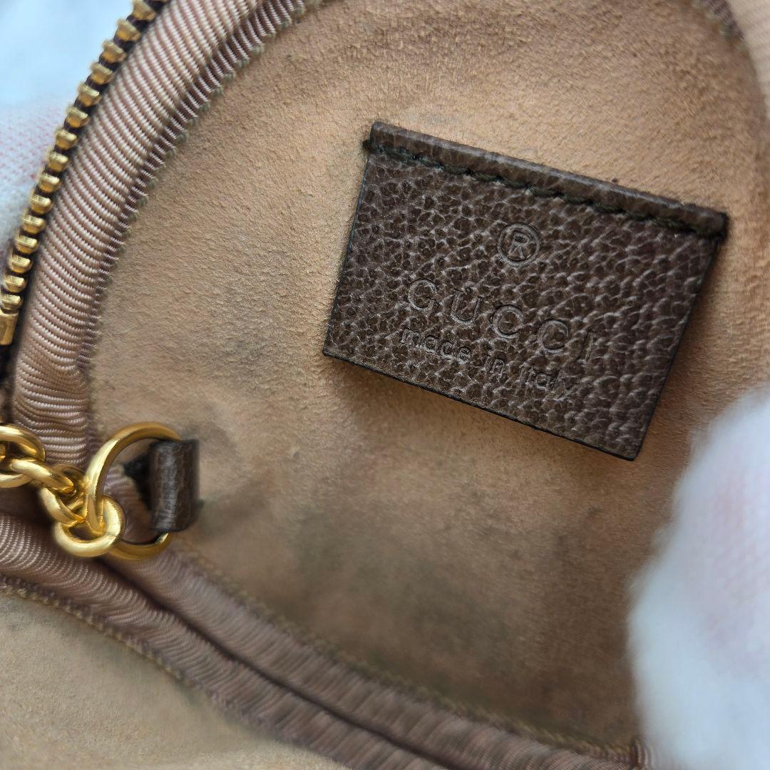 【極美品】GUCCI グッチ ケース 小銭入れ 財布 シェリーライン 丸型