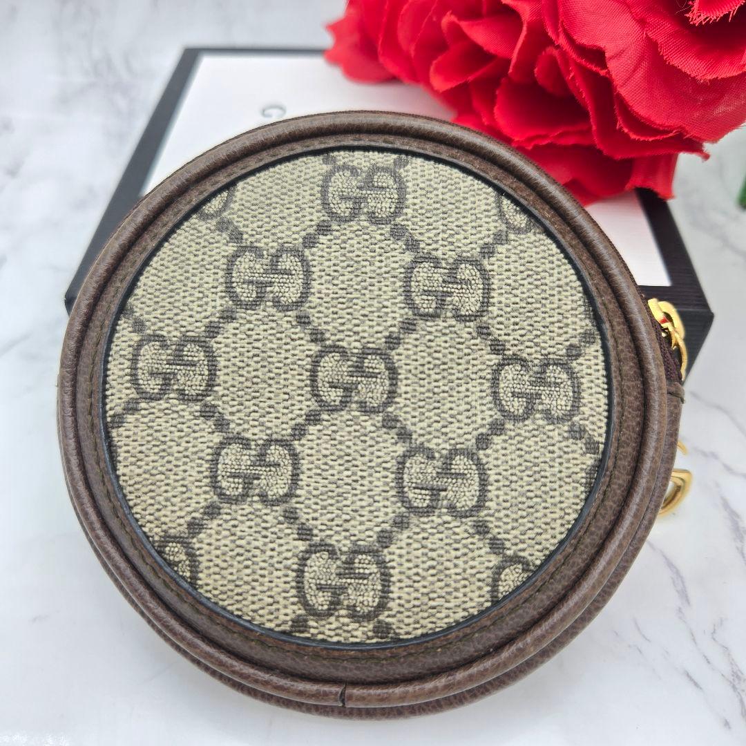 【極美品】GUCCI グッチ ケース 小銭入れ 財布 シェリーライン 丸型