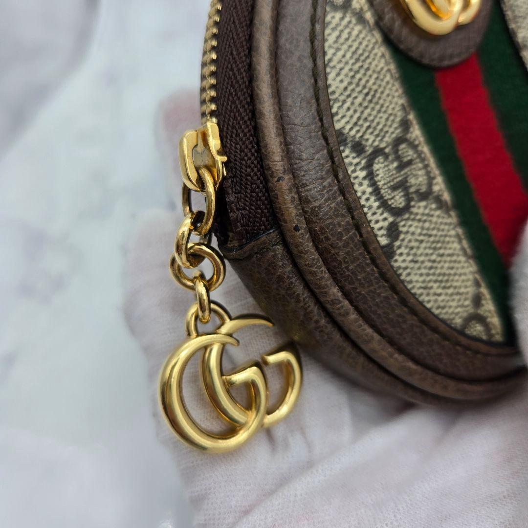 【極美品】GUCCI グッチ ケース 小銭入れ 財布 シェリーライン 丸型