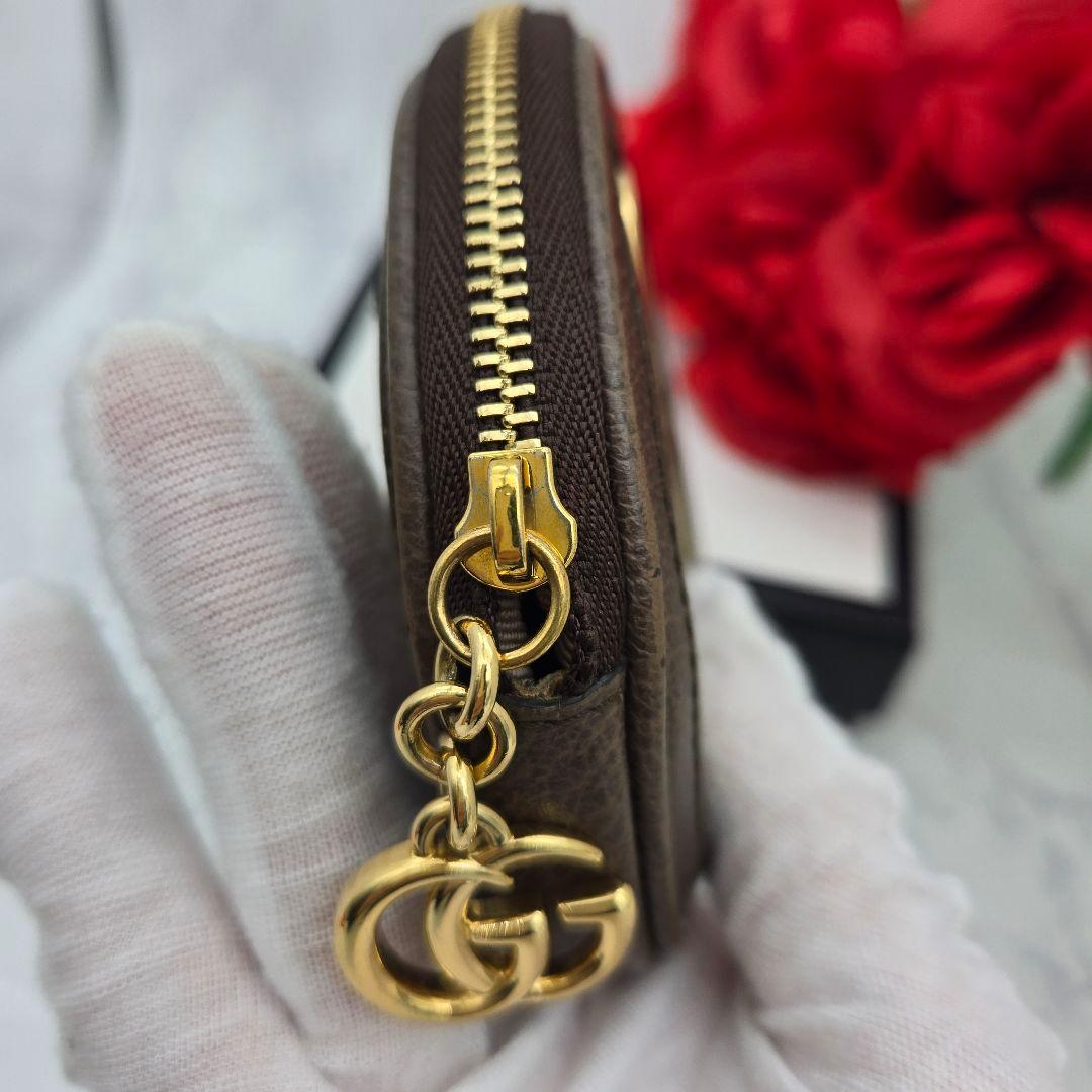 【極美品】GUCCI グッチ ケース 小銭入れ 財布 シェリーライン 丸型