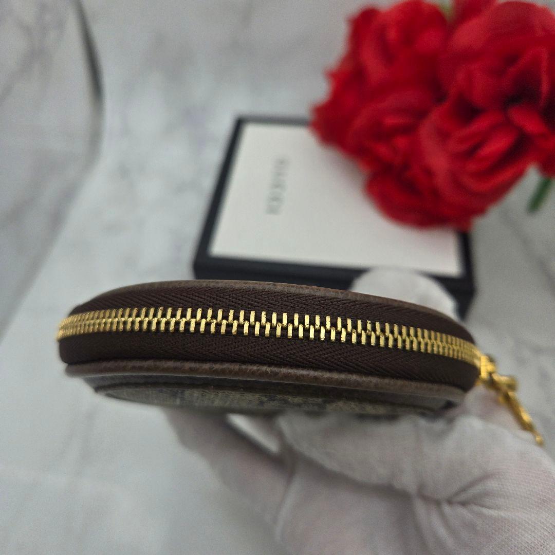 【極美品】GUCCI グッチ ケース 小銭入れ 財布 シェリーライン 丸型