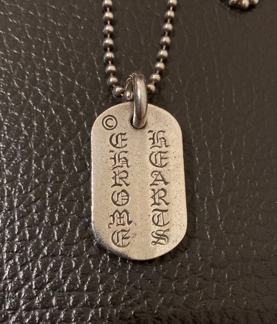 クロムハーツ レイズドドッグタグ NYC限定チャーム シルバーネックレス