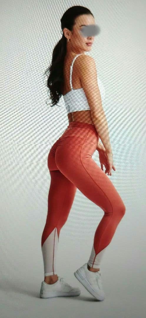 (プロフ必読)sallyクロノス ヒップアップレギンスMテラコッタ色