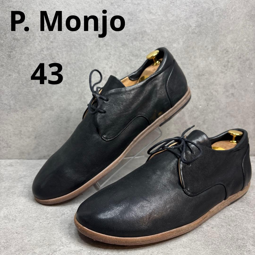 美品！P. Monjo ペップモンジョ　プレーントゥ　レースアップレザーシューズ