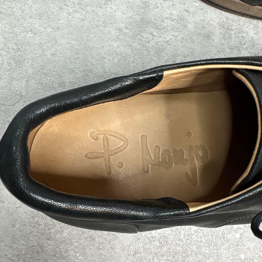 美品！P. Monjo ペップモンジョ　プレーントゥ　レースアップレザーシューズ