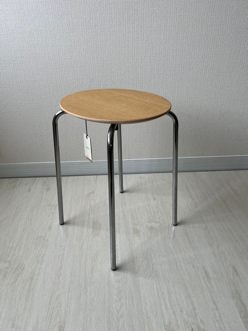 Ferm Living Herman Stoolホワイトオイルドオーク/クローム
