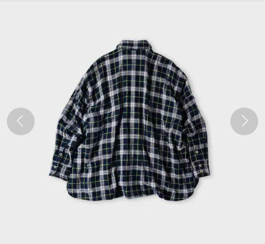 45R 二重織りのビッグシャツ